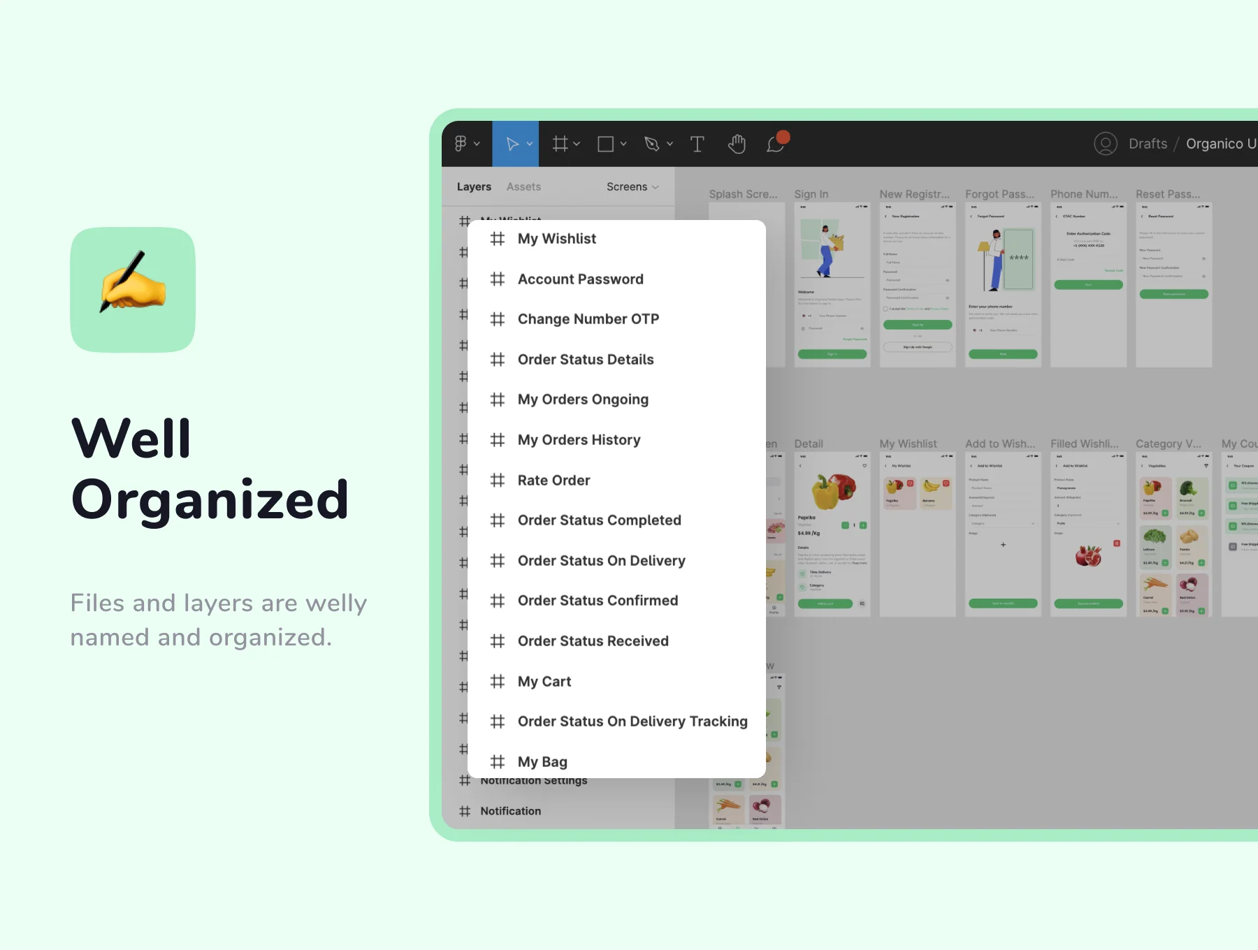 Organico Grocery App UI KIT 3