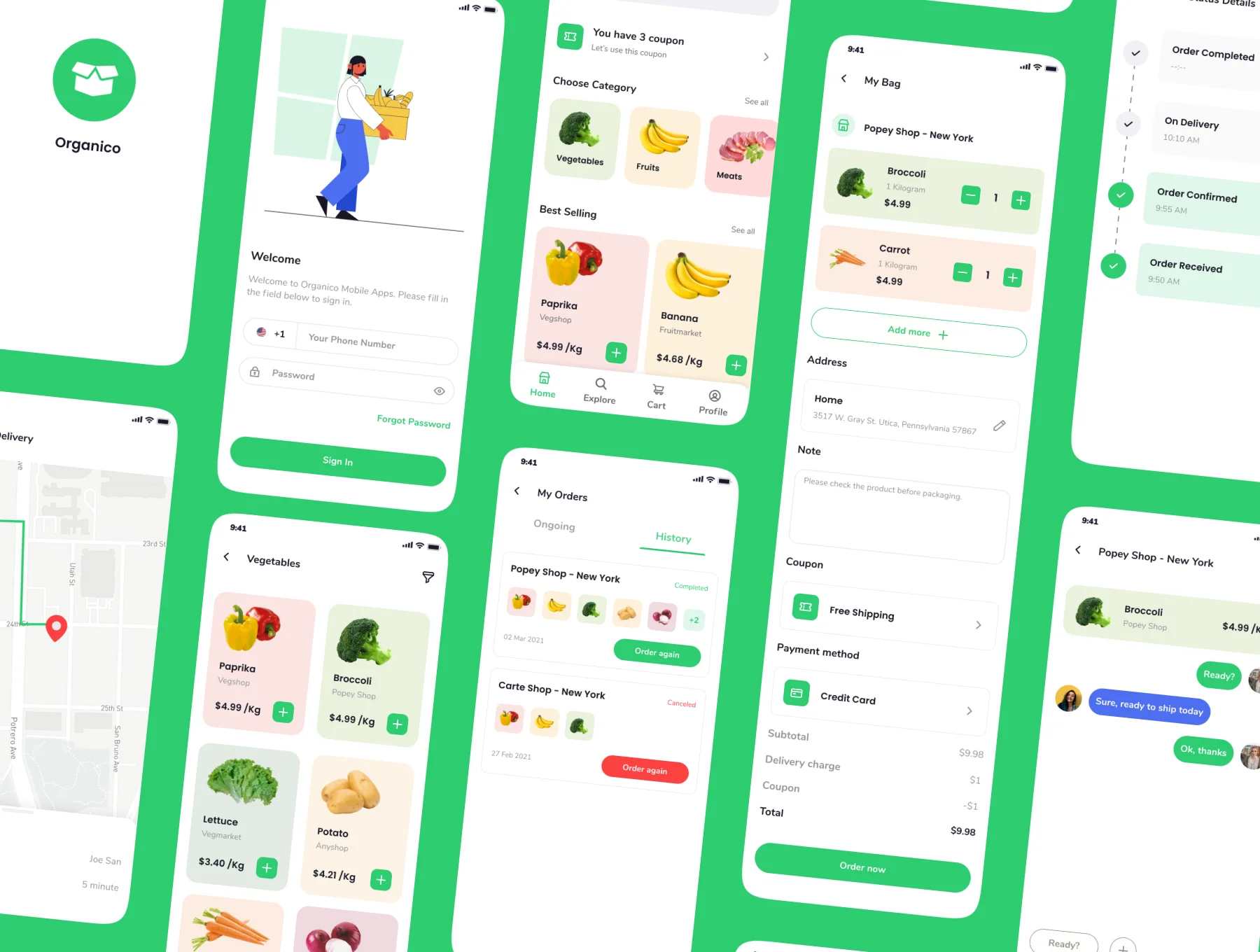 Organico Grocery App UI KIT 6