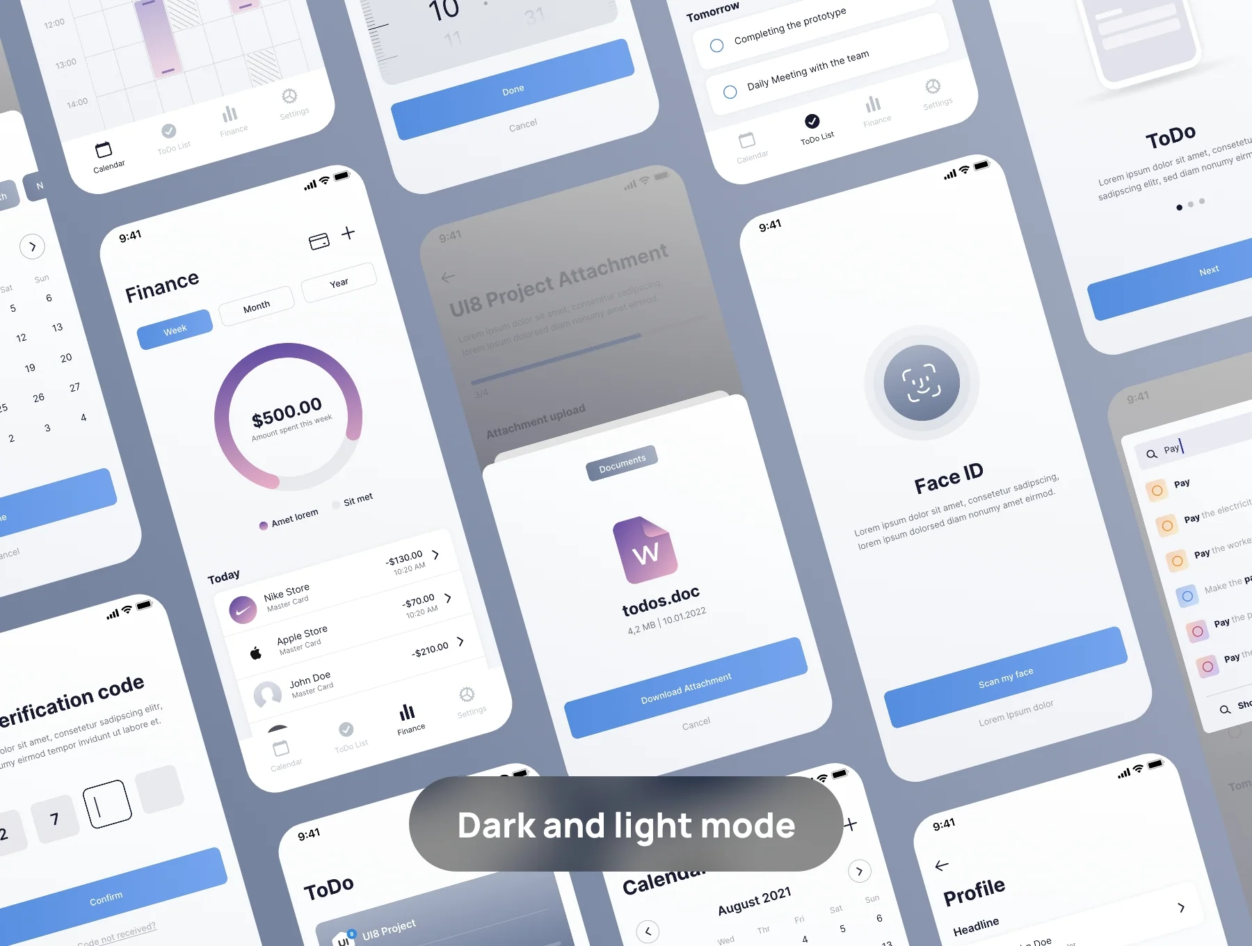 Finance, Calendar & To-Do App UI Kit – Organize Pro 4