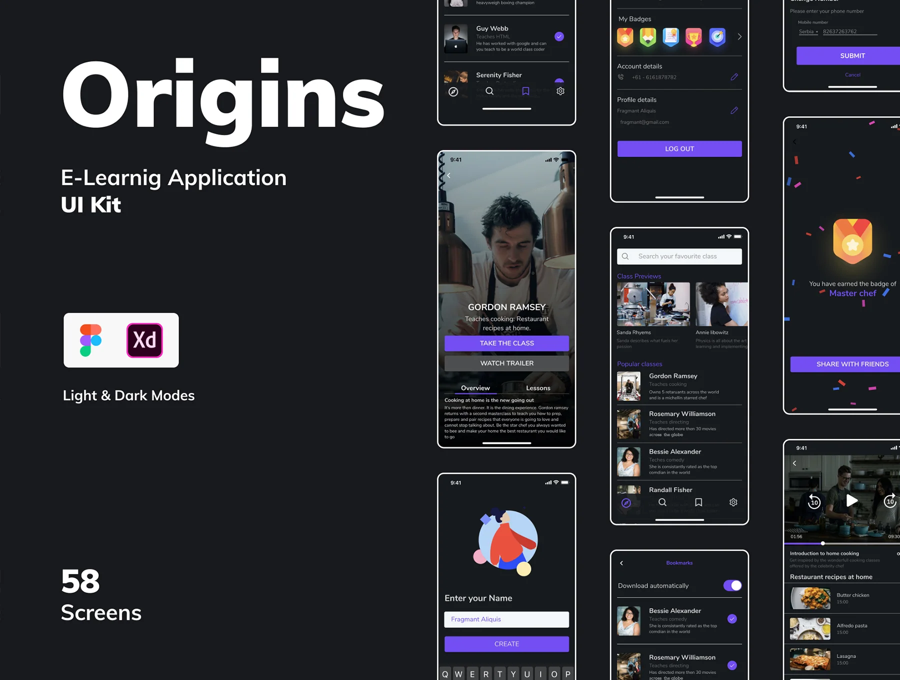 Origins - E Learning, Classroom, Masterclass and Course UI Kit 9