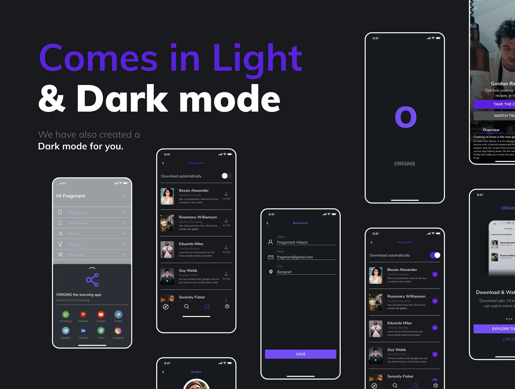 Origins - E Learning, Classroom, Masterclass and Course UI Kit 7