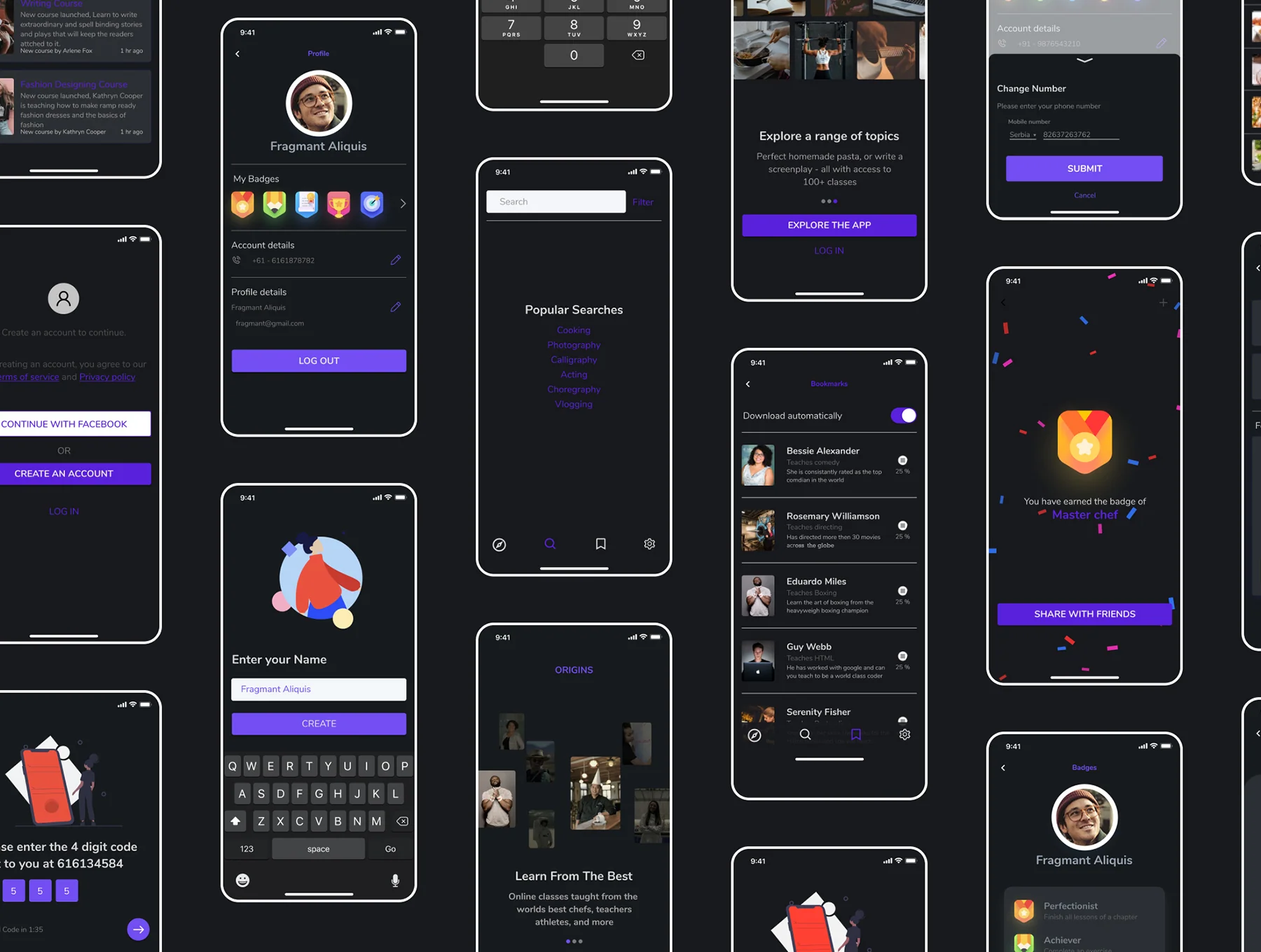 Origins - E Learning, Classroom, Masterclass and Course UI Kit 8