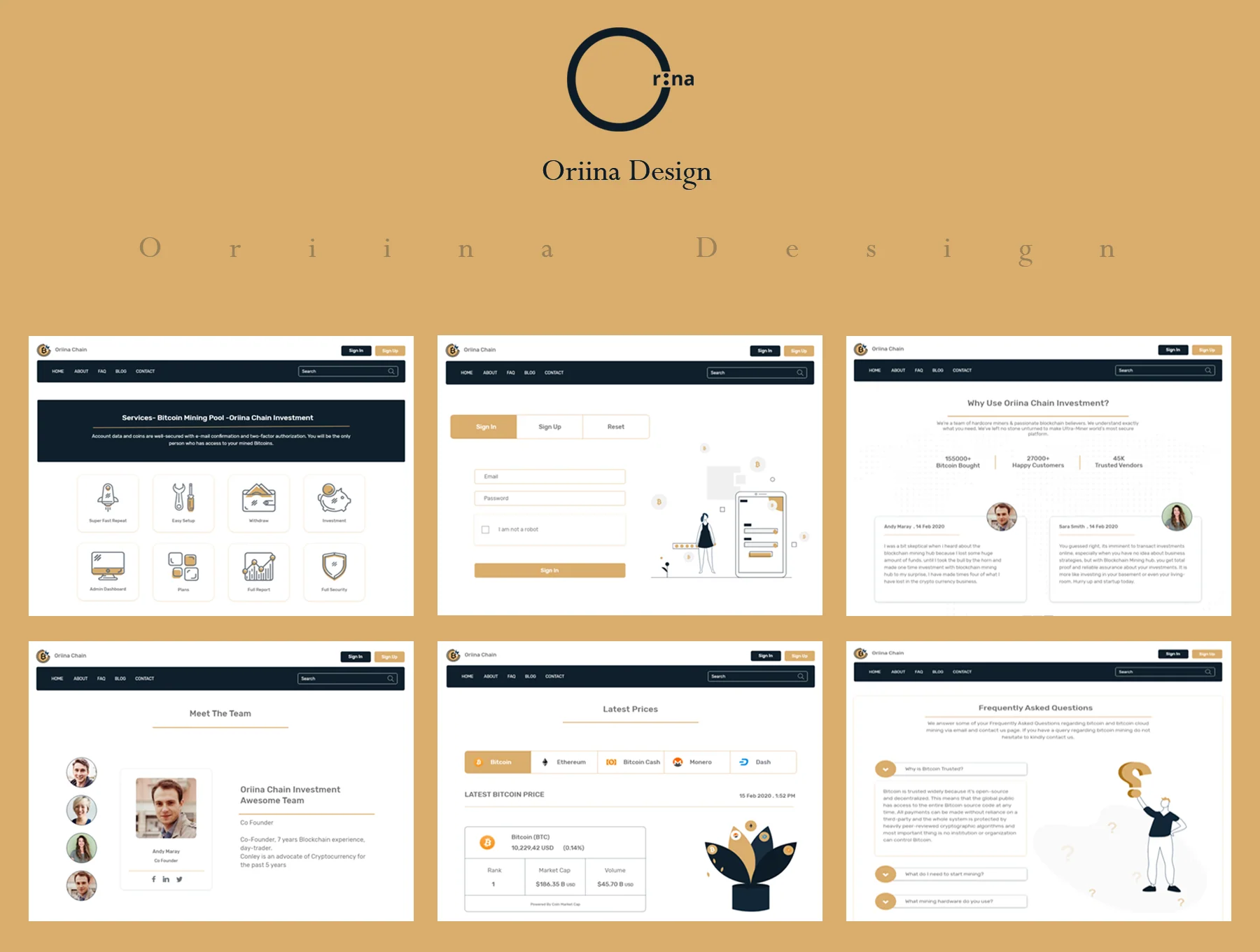 Orina Chain Investment  Ui kit 2