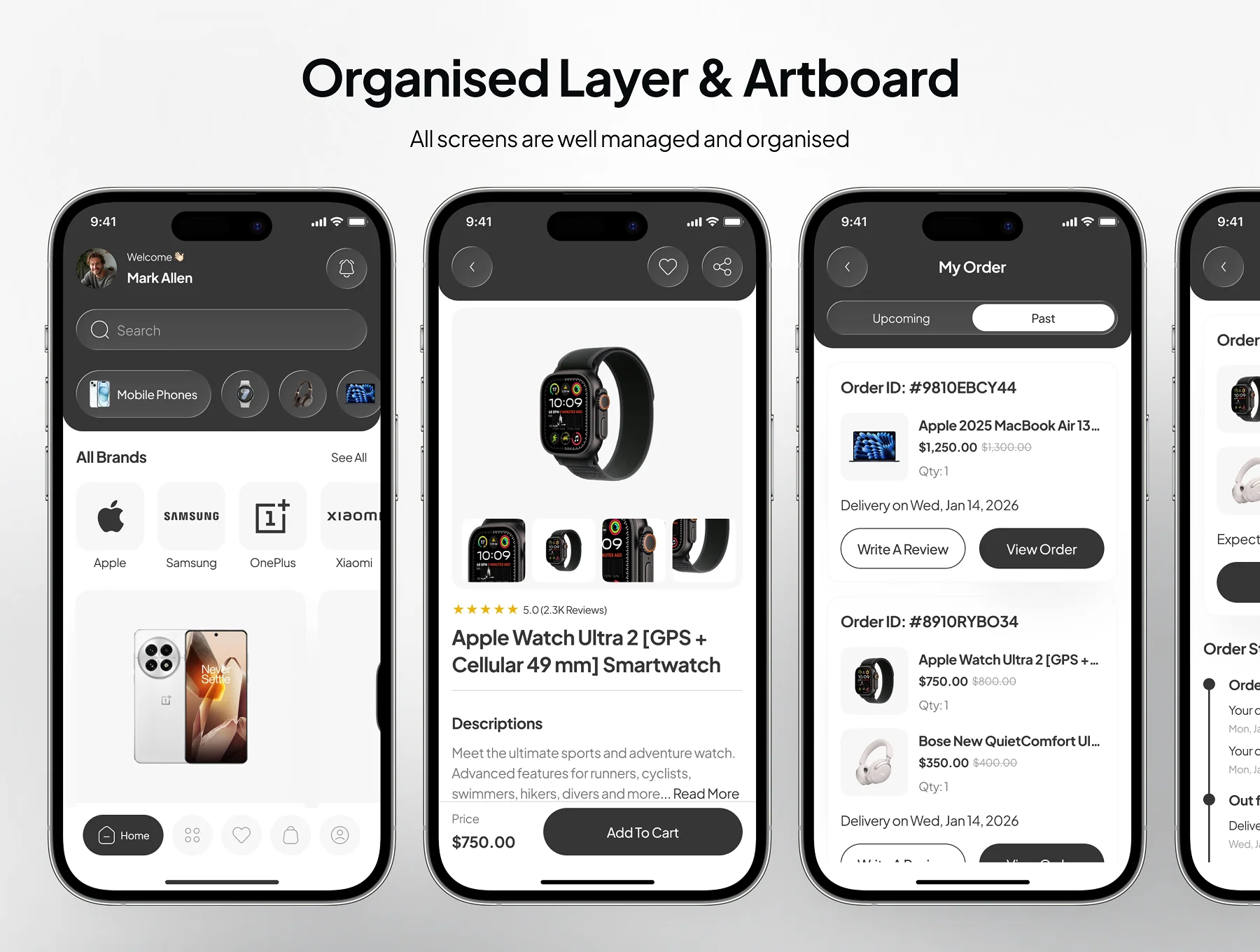 Orion - Electronic Ecommerce App UI Kit 3
