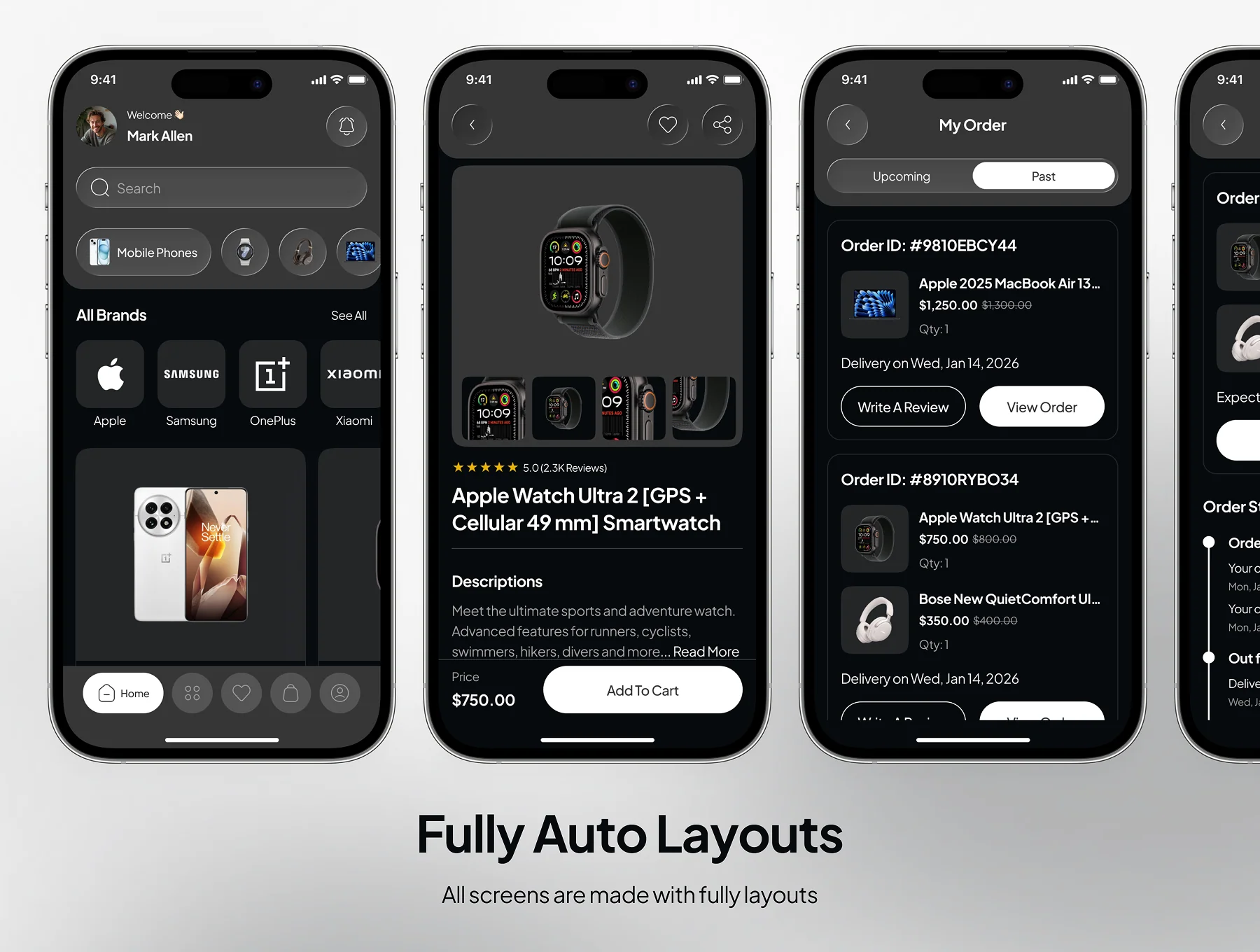 Orion - Electronic Ecommerce App UI Kit 4