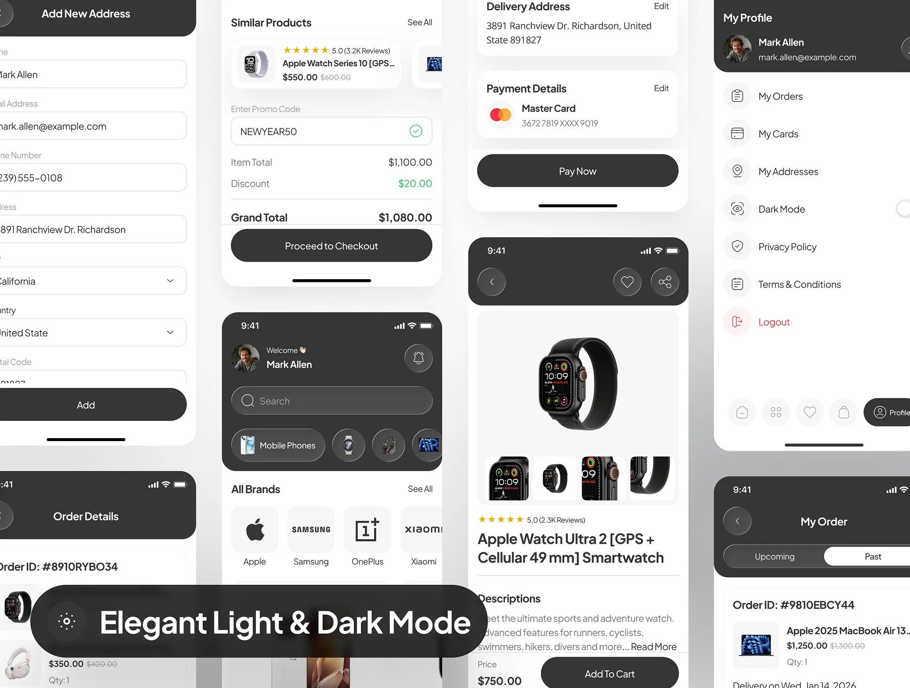 Orion - Electronic Ecommerce App UI Kit 7