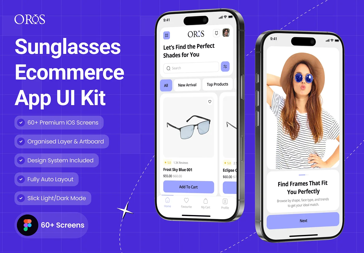 ORIOS - Sunglasses Ecommerce App UI Kit