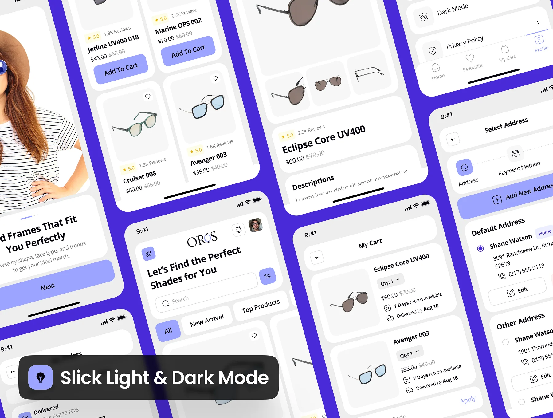ORIOS - Sunglasses Ecommerce App UI Kit 5