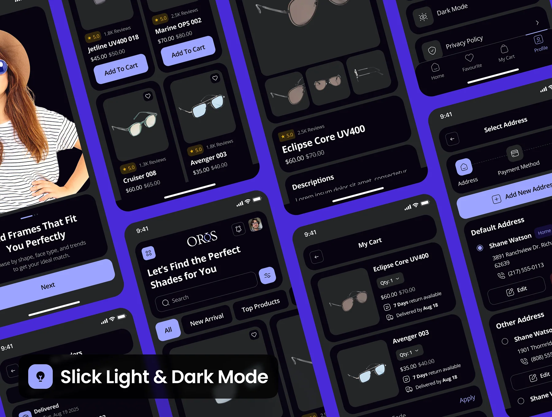 ORIOS - Sunglasses Ecommerce App UI Kit 6
