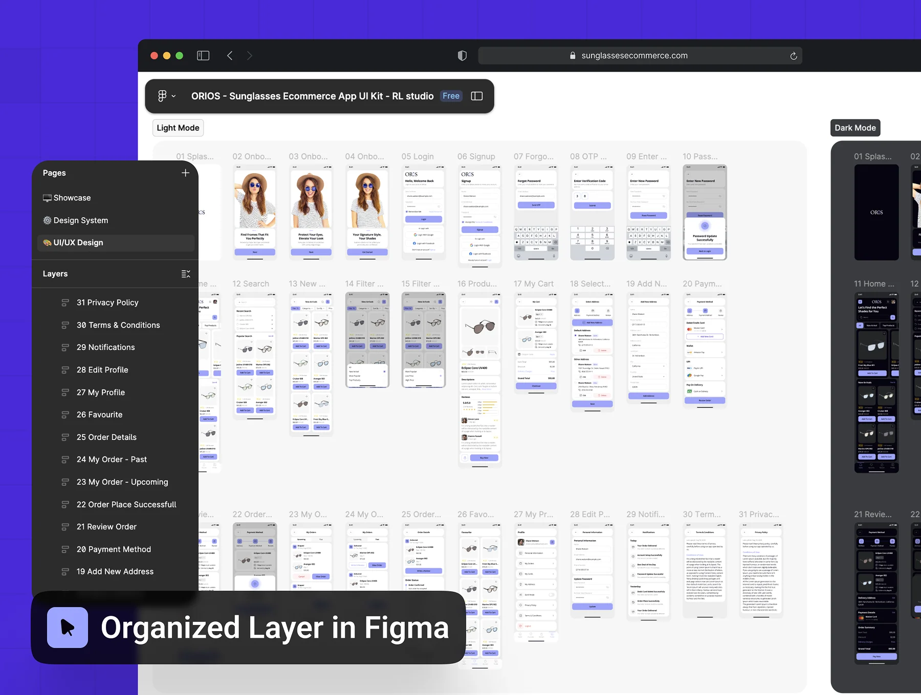 ORIOS - Sunglasses Ecommerce App UI Kit 8
