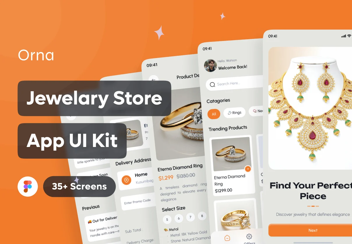 Orna – Jewelry App UI Kit