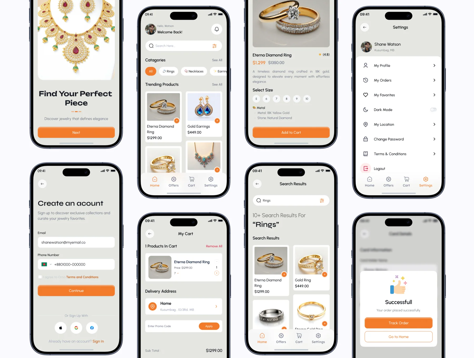 Orna – Jewelry App UI Kit