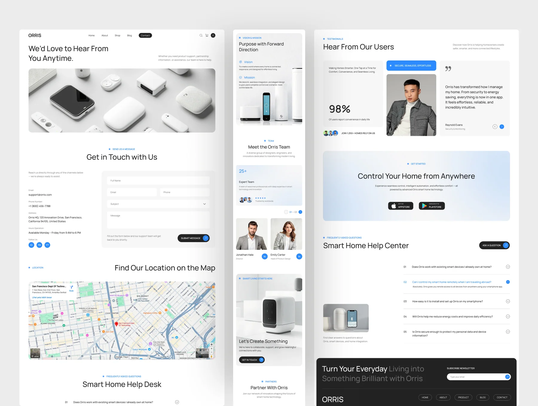 Orris - Smart Home Website UI Figma Template 5