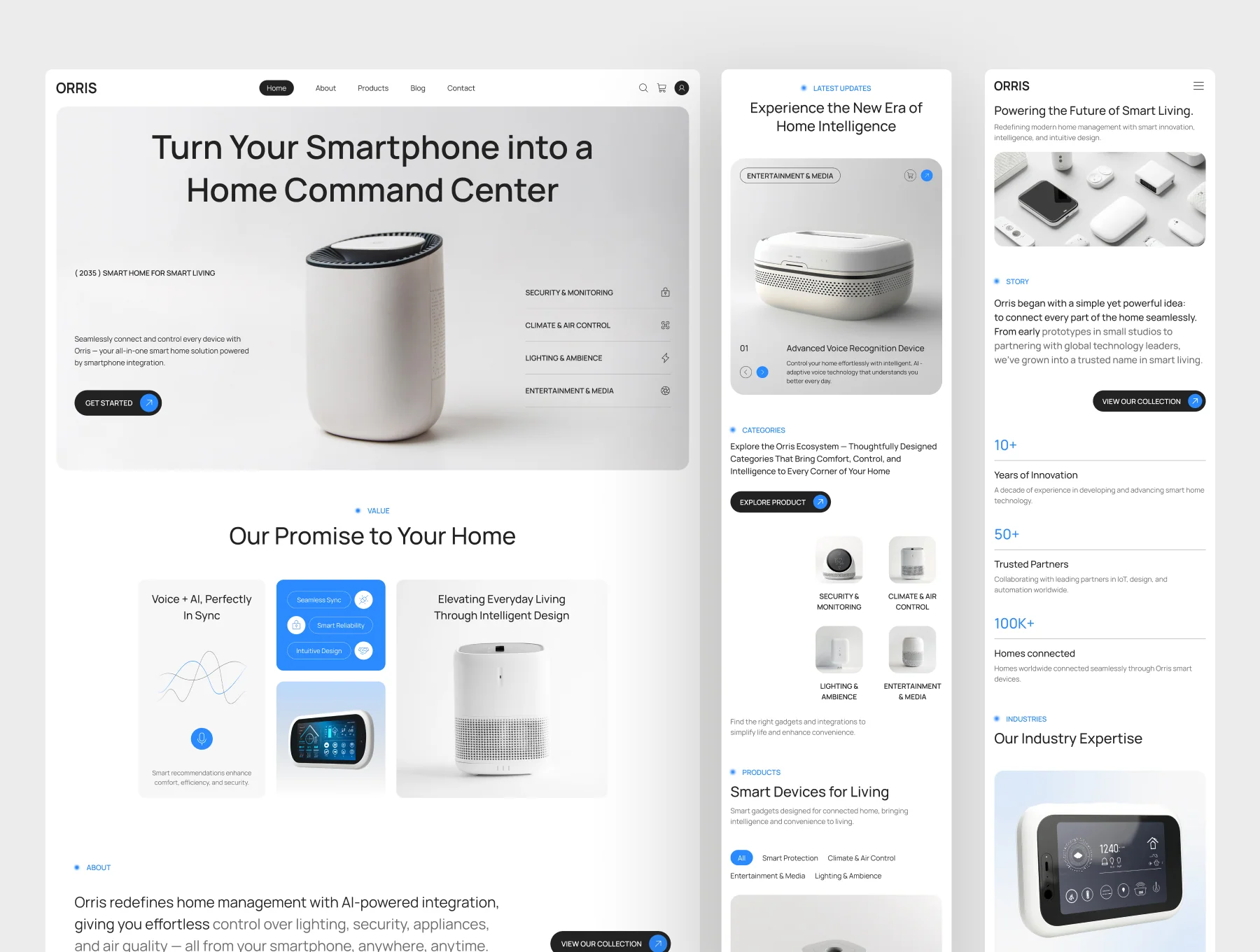 Orris - Smart Home Website UI Figma Template 6