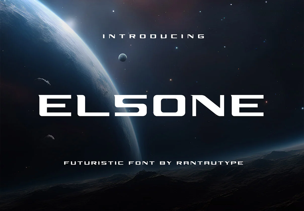 Elsone  Futuristic Font
