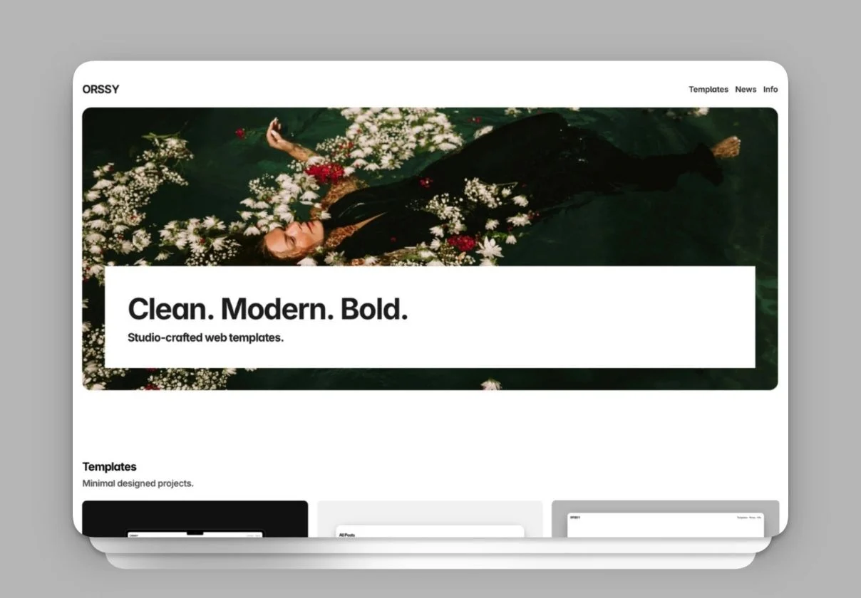 Orssy — Clean Portfolio Framer Template