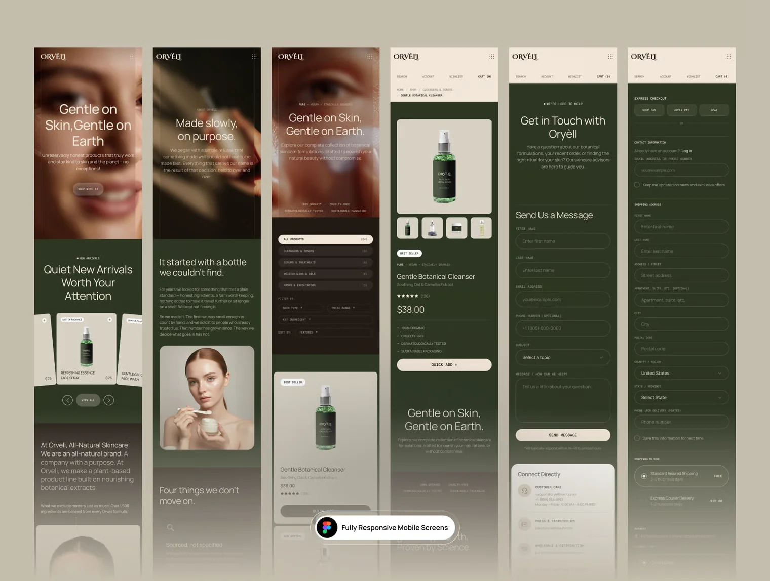 Orvéli – Organic Skincare E-Commerce UI Kit 2