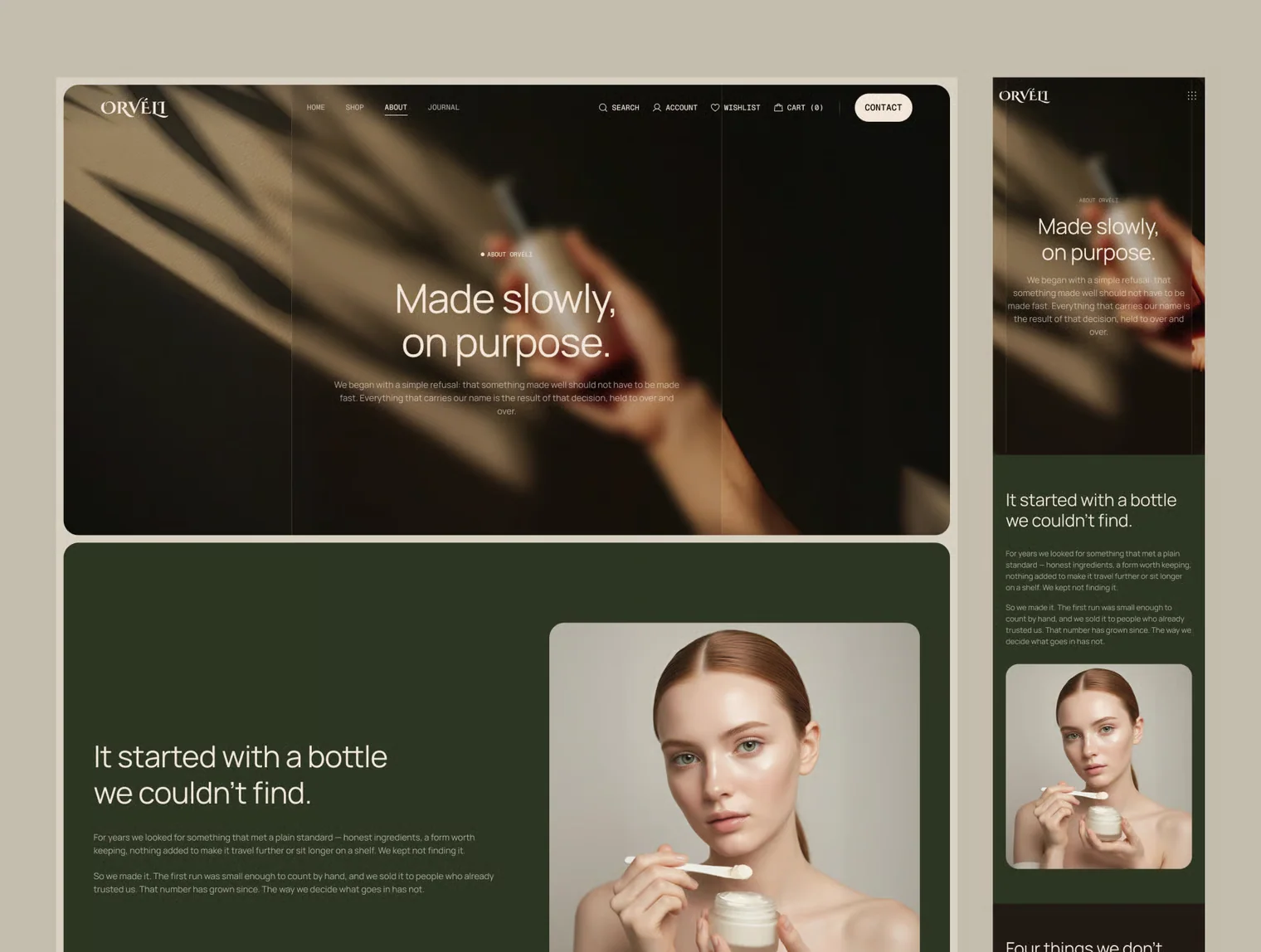 Orvéli – Organic Skincare E-Commerce UI Kit 3