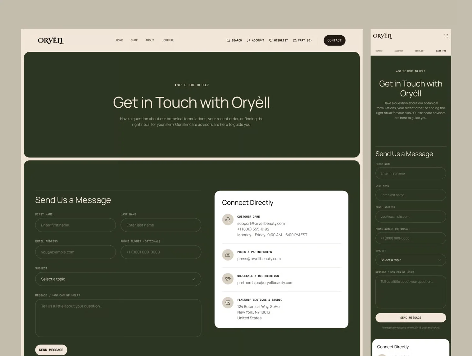 Orvéli – Organic Skincare E-Commerce UI Kit 6