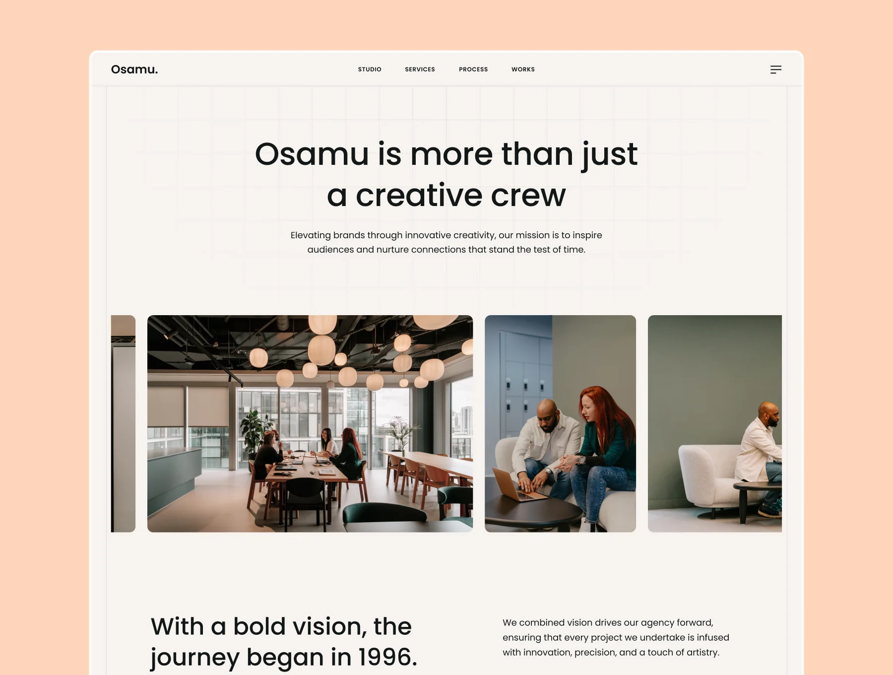 Osamu - Creative Agency Framer Template 2