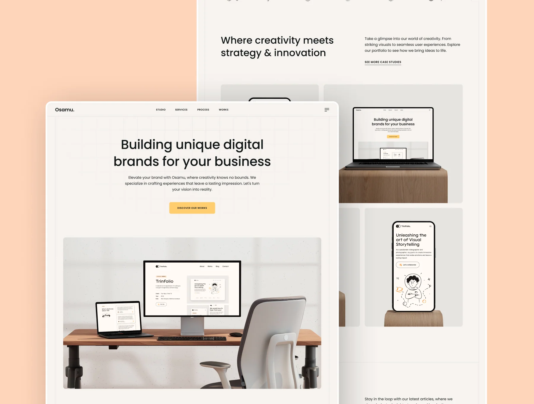 Osamu - Creative Agency Framer Template 3