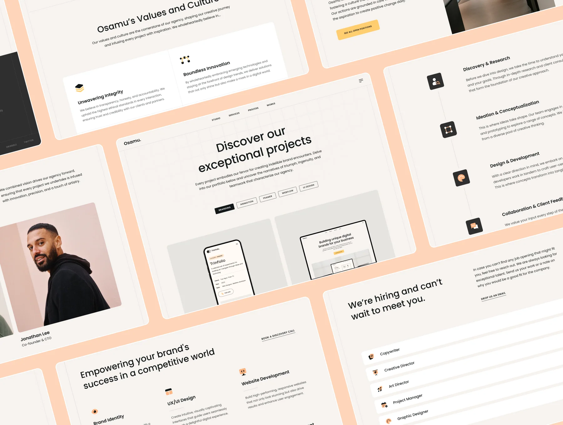 Osamu - Creative Agency Framer Template 4