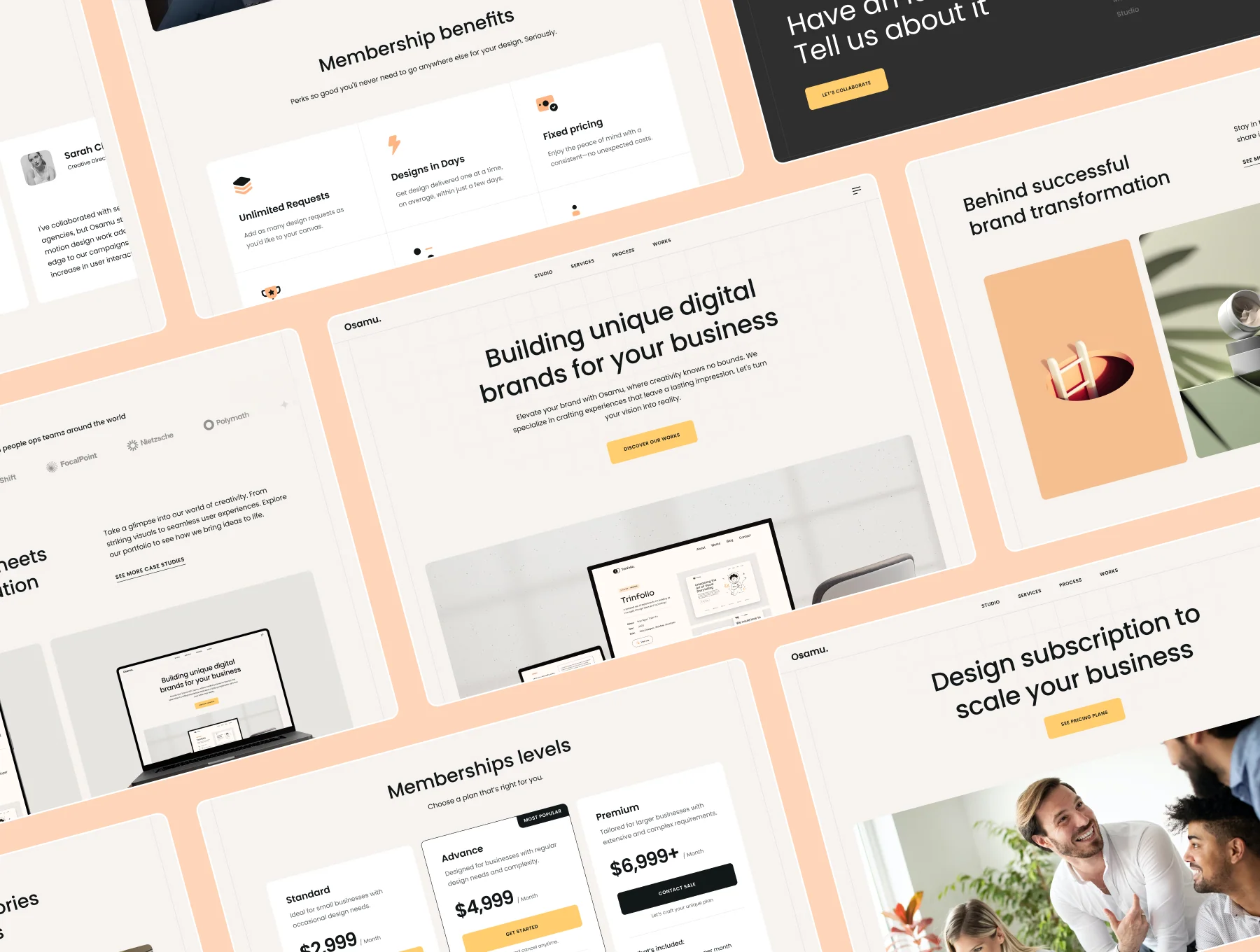 Osamu - Creative Agency Framer Template 5