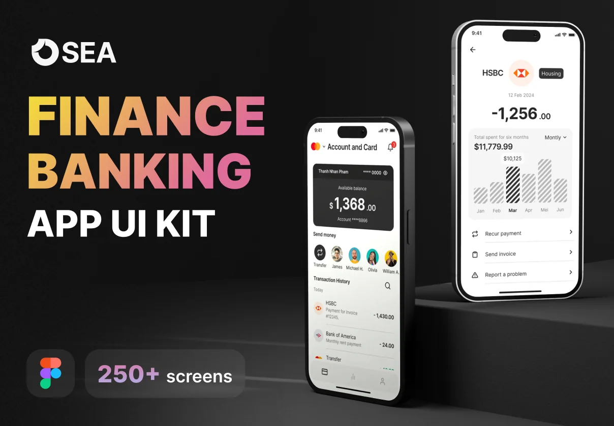 OSea Banking - Finance Mobile App - UI KIT