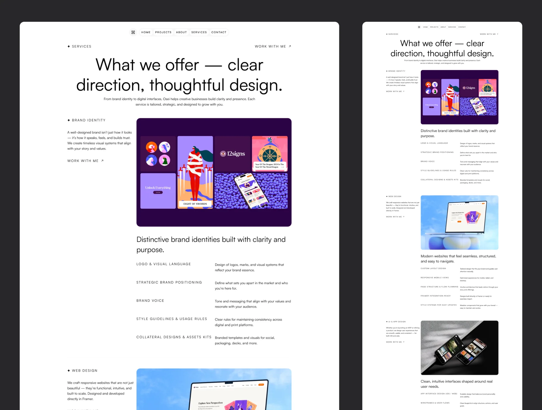 Osei - Minimal Portfolio Framer Template 2