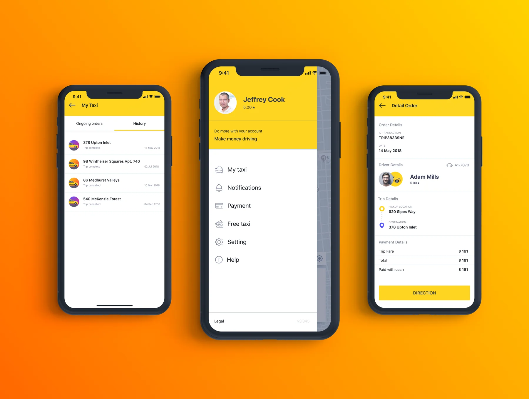 Otaxi Mobile UI Kit 4