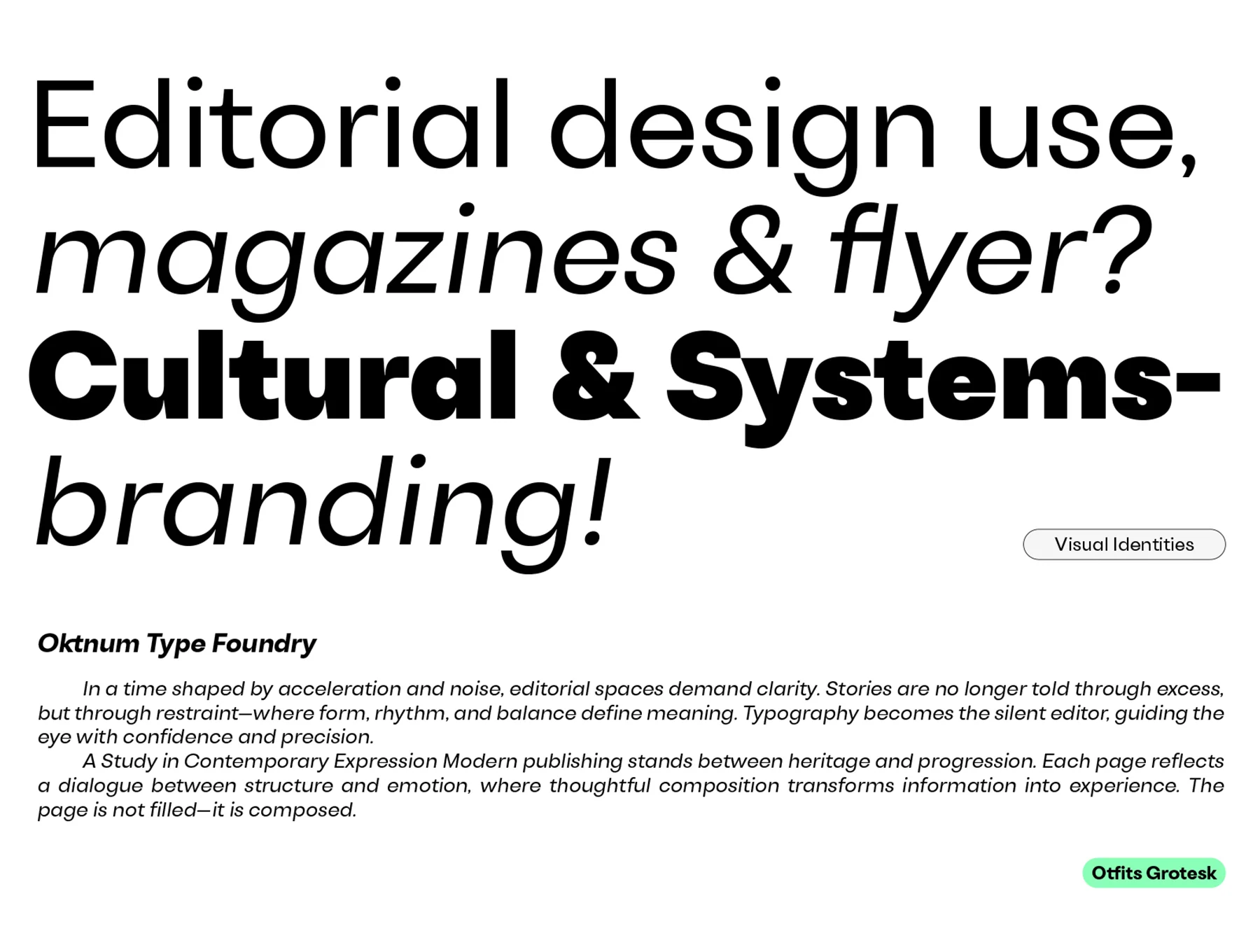 Otfits Grotesk Display Typeface 12