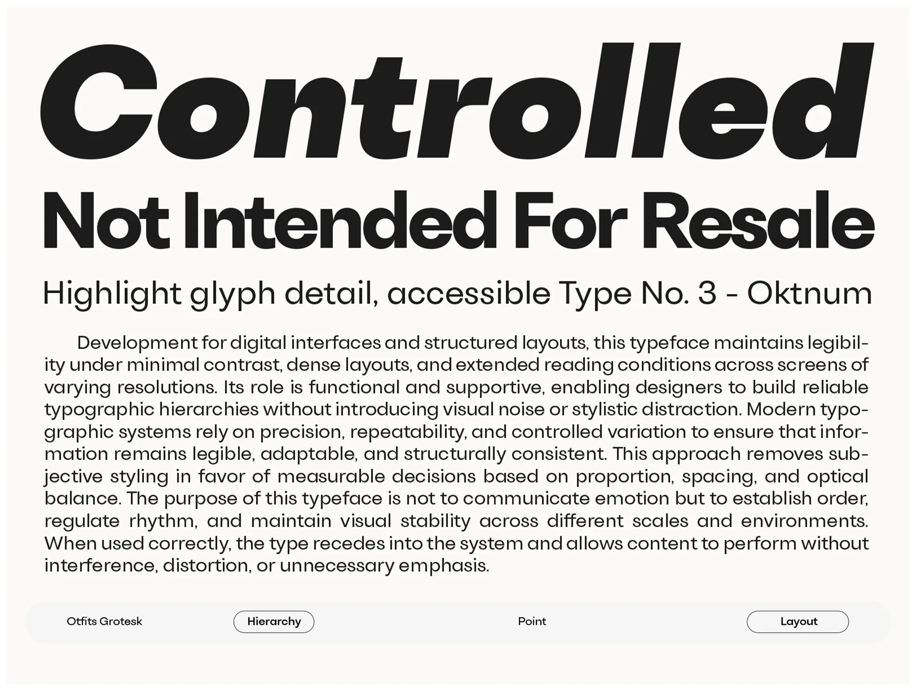 Otfits Grotesk Display Typeface 13