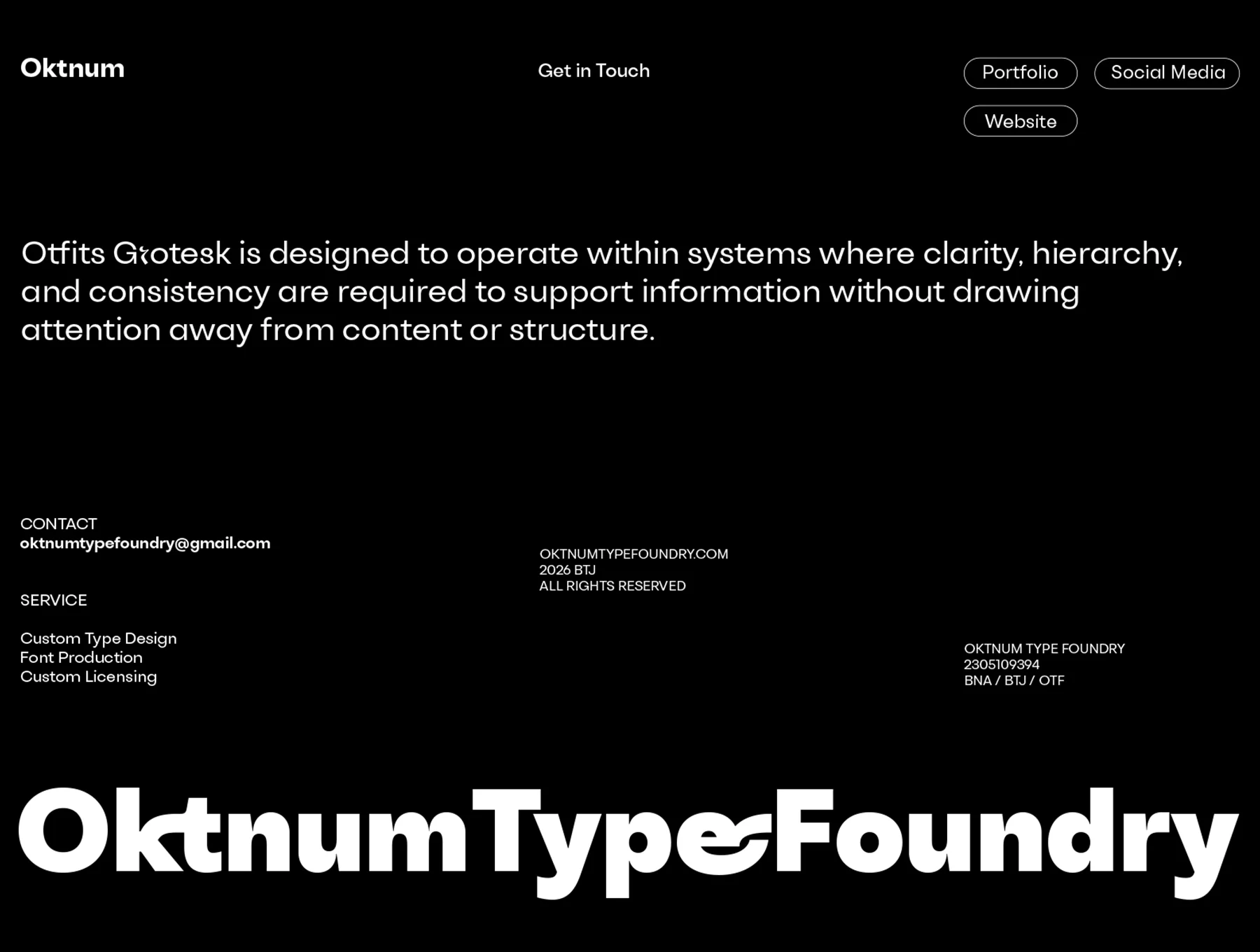 Otfits Grotesk Display Typeface 2