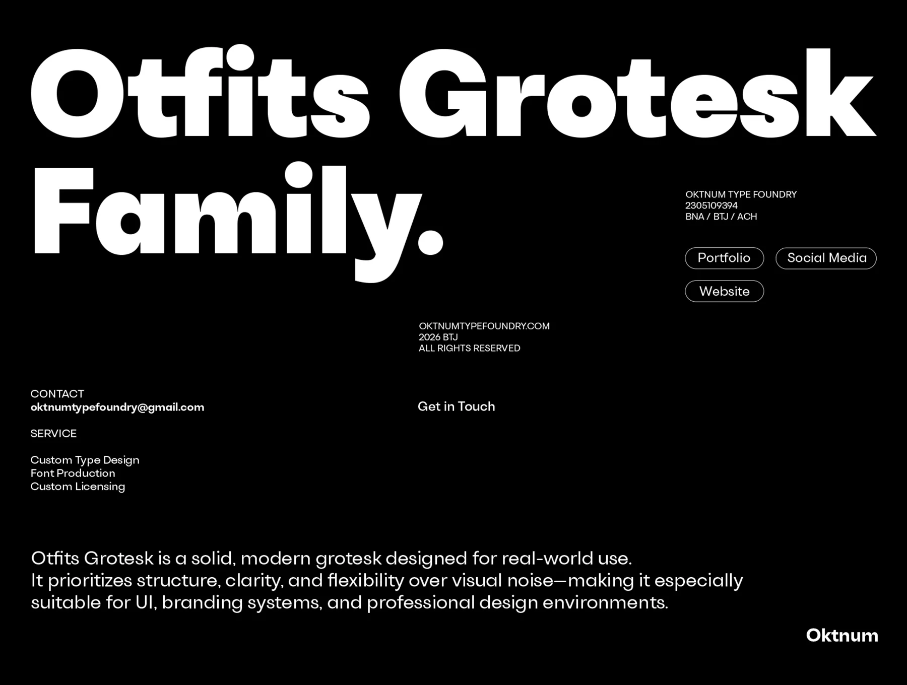 Otfits Grotesk Display Typeface 7