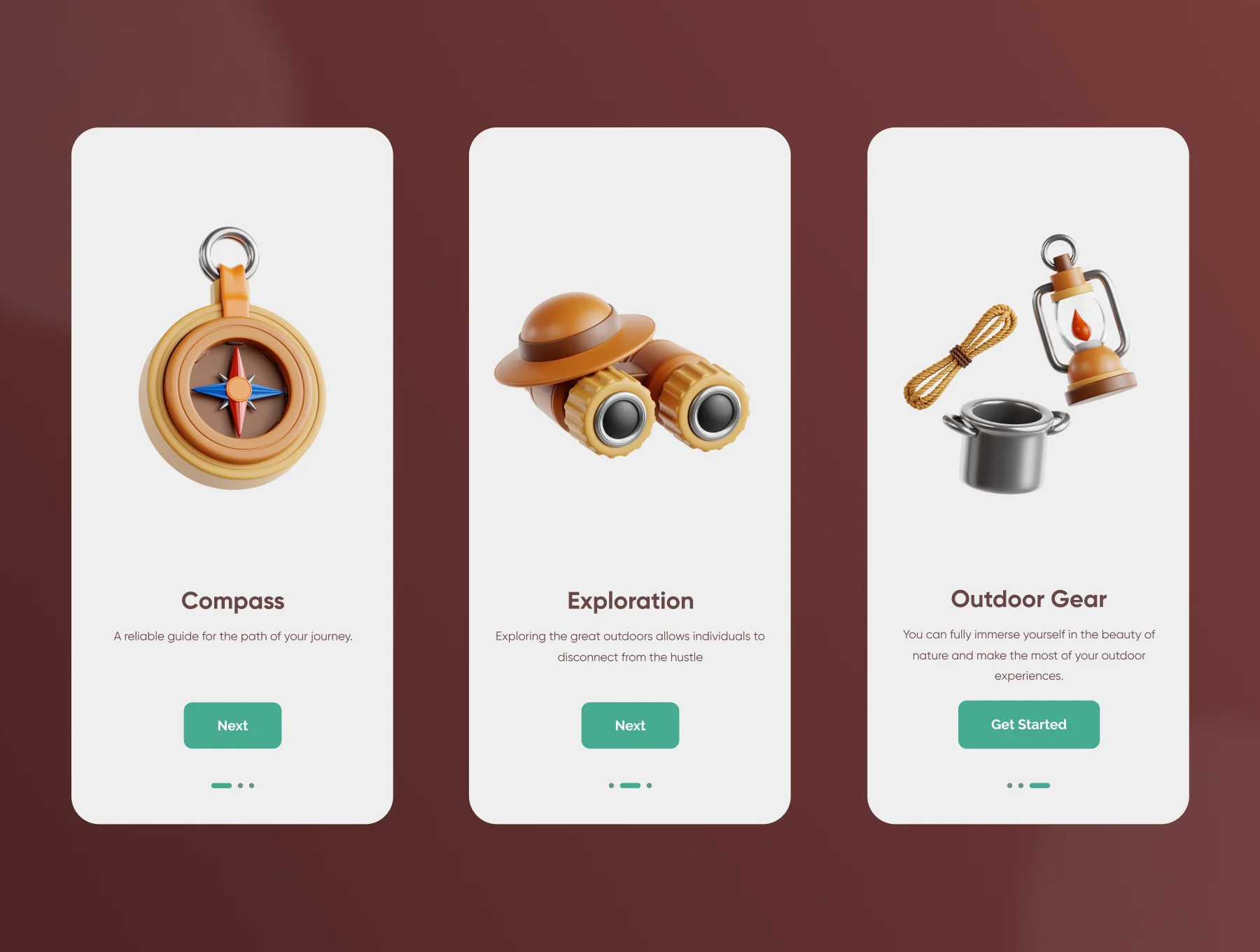 Outdoor 3D Icon Set 4