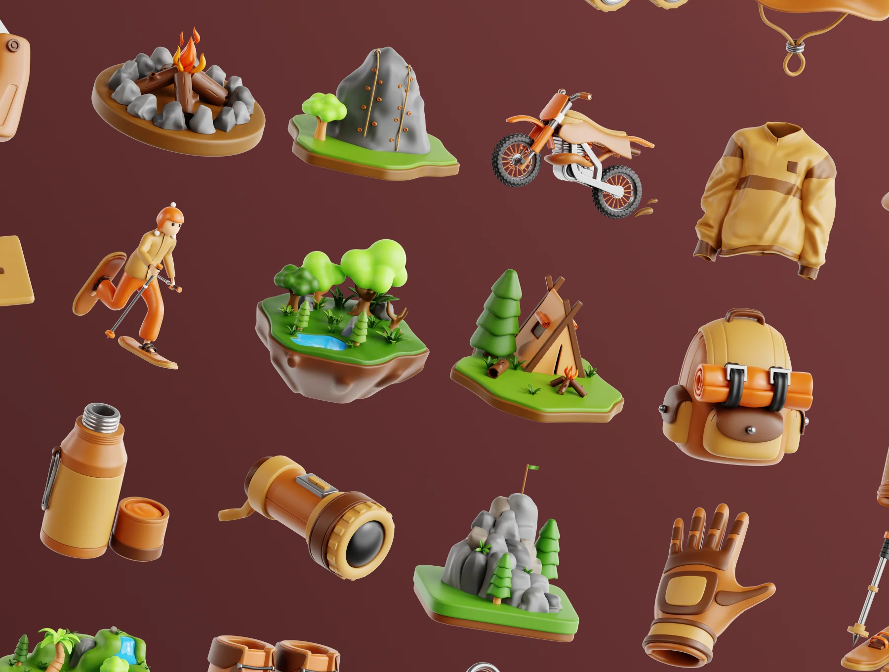 Outdoor 3D Icon Set 5