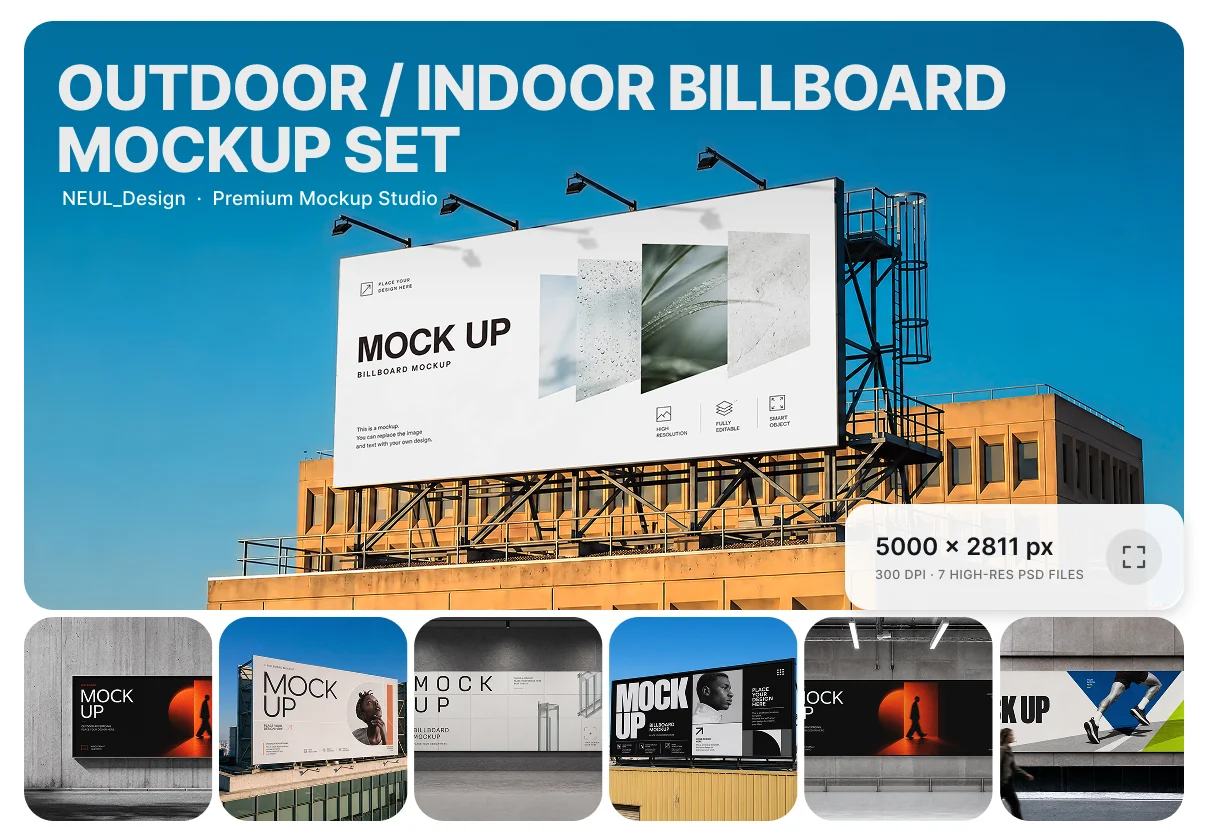 Outdoor & Indoor Billboard Mockup Set