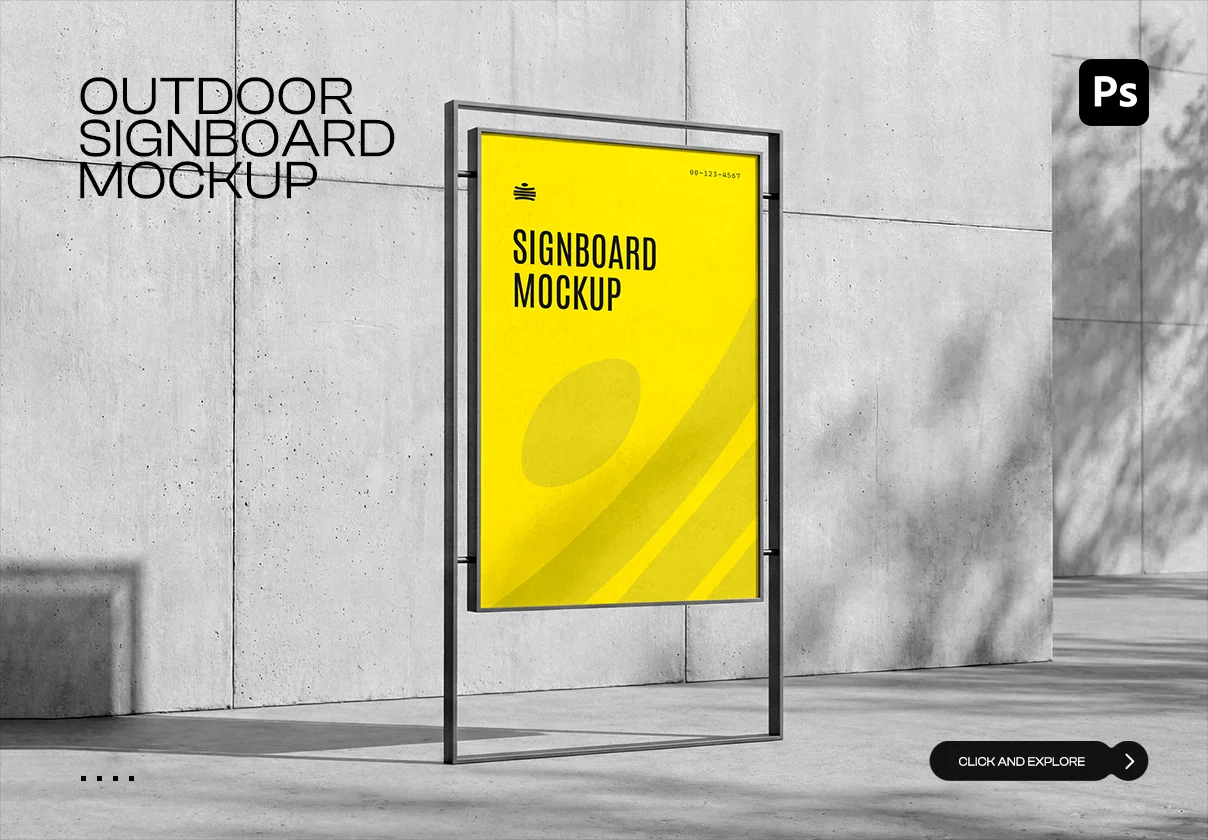 Outdoor Signboard Mockup