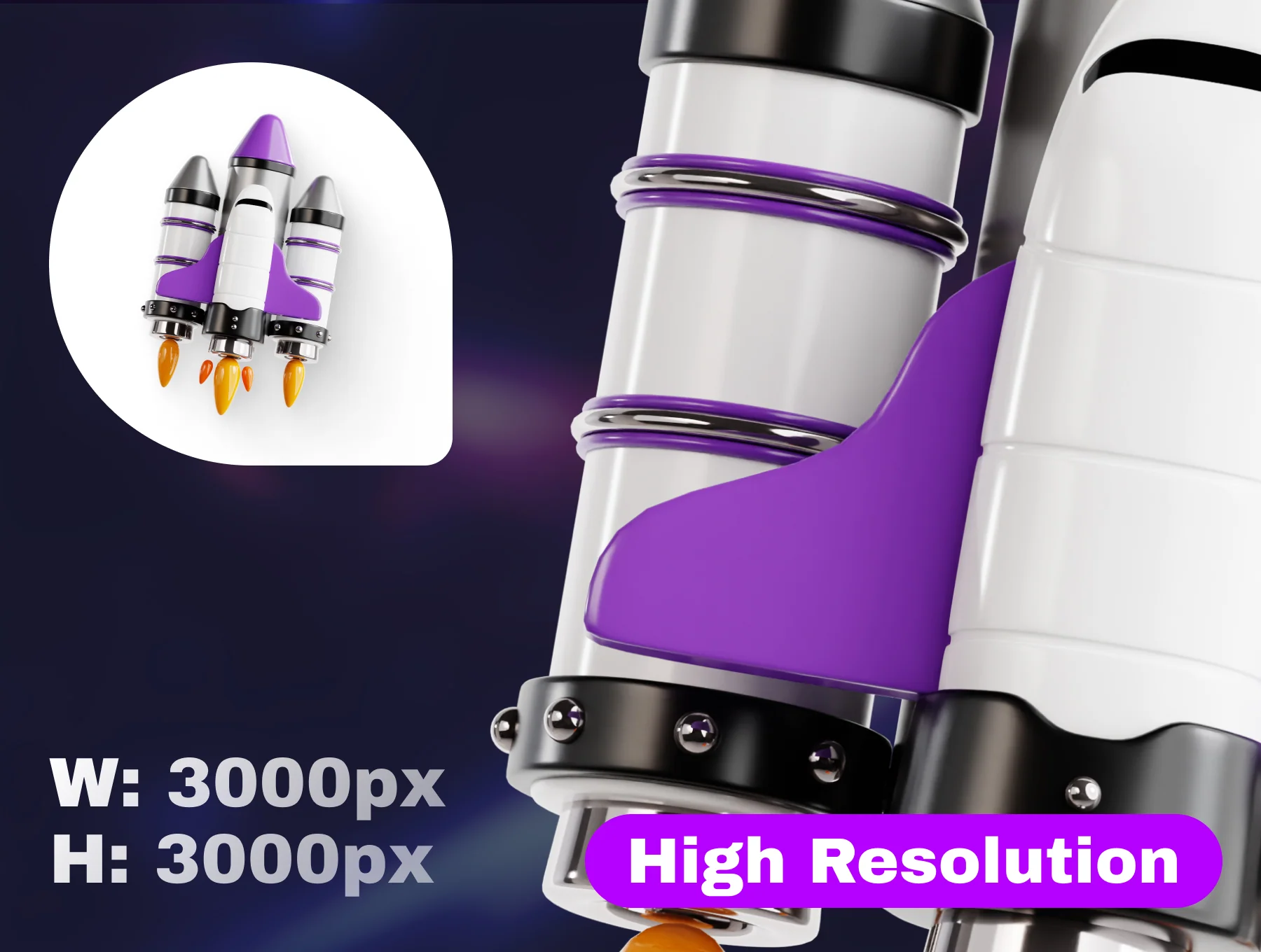 Outer Space 3D Icon Set 2