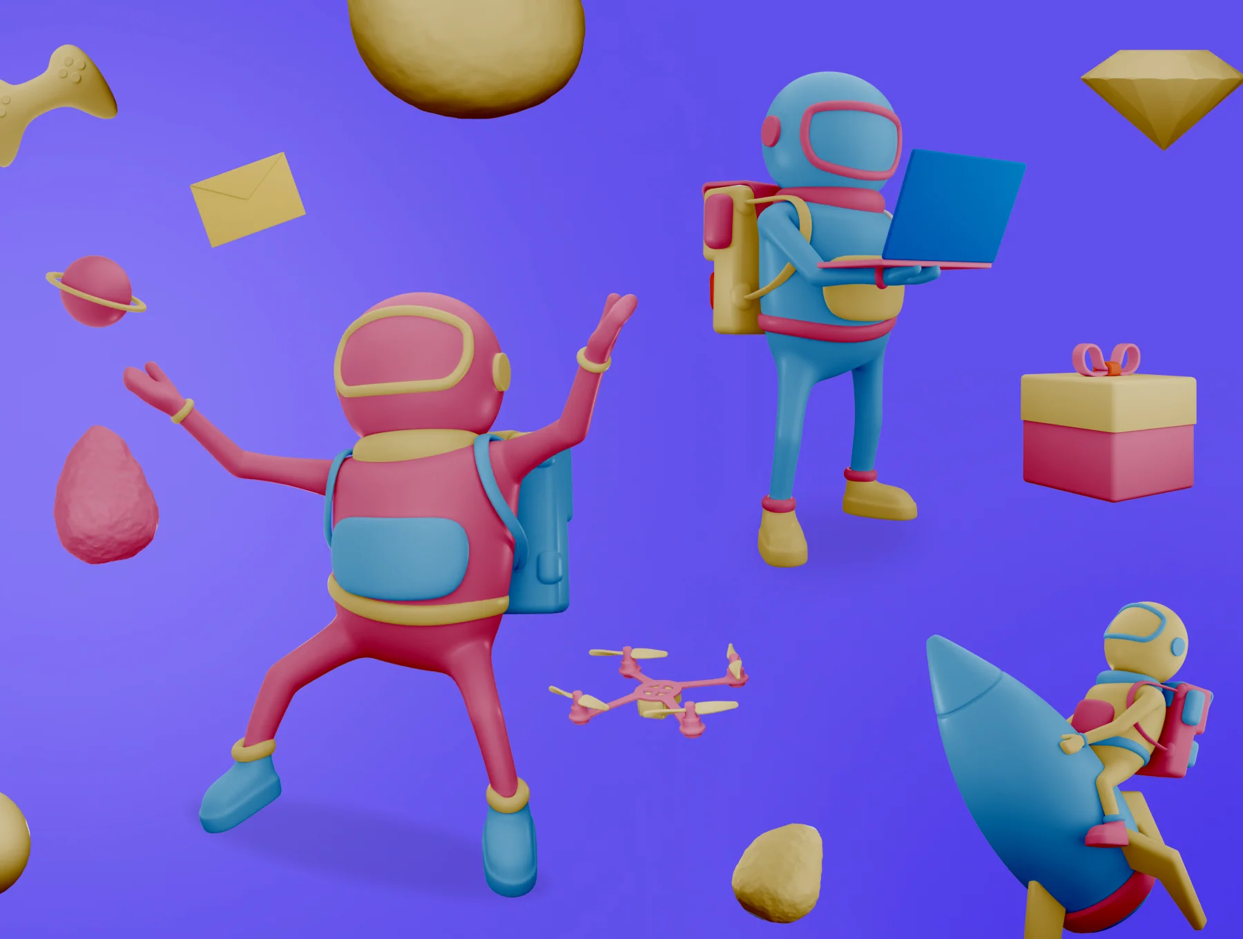 Outer Space Character 3D 2