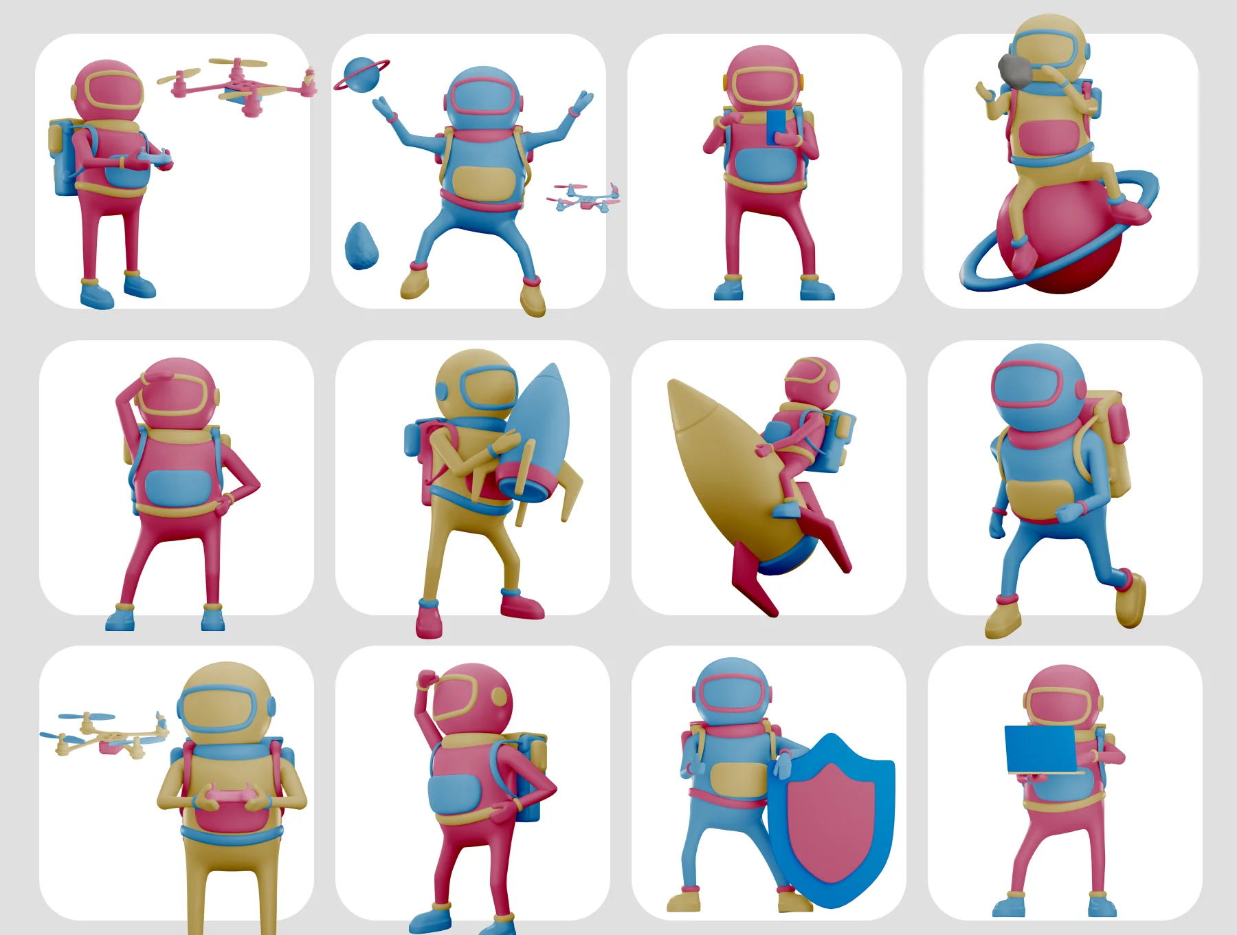 Outer Space Character 3D 5