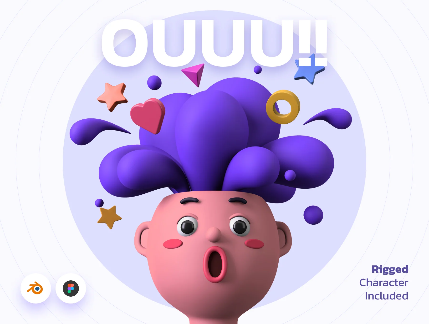 OUUU!!! 3D Illustration