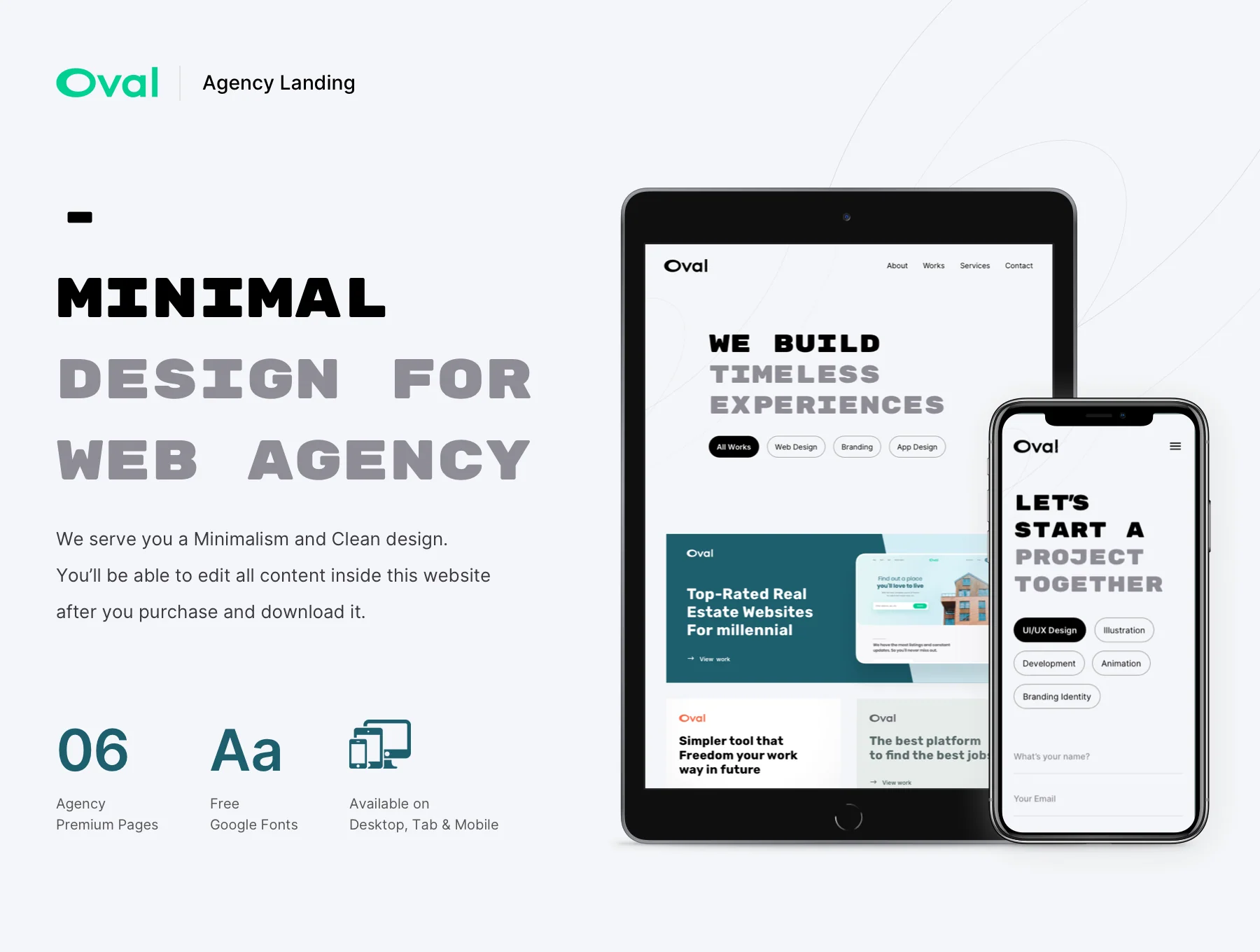 Oval: Agency Website Design 2