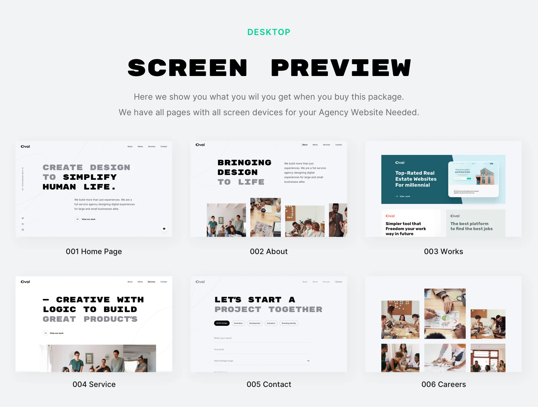 Oval: Agency Website Design 4