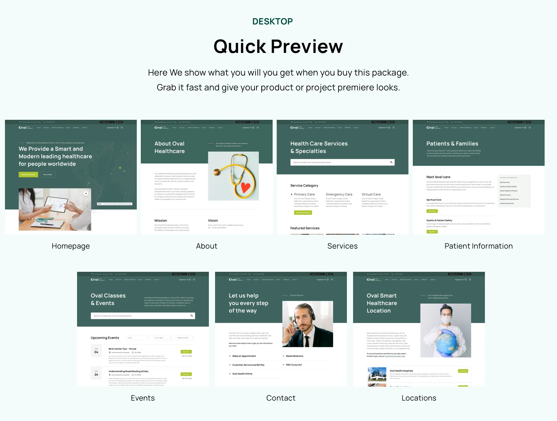 Oval: Healthcare Landing Page Template 4