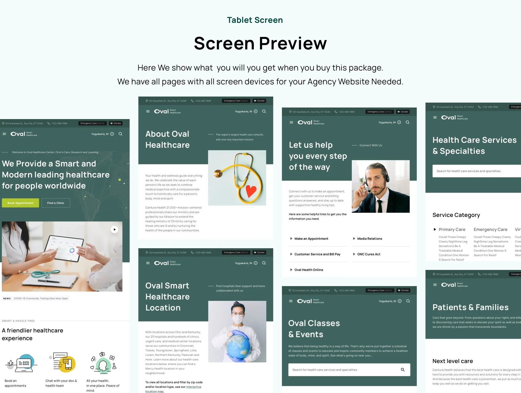 Oval: Healthcare Landing Page Template 5