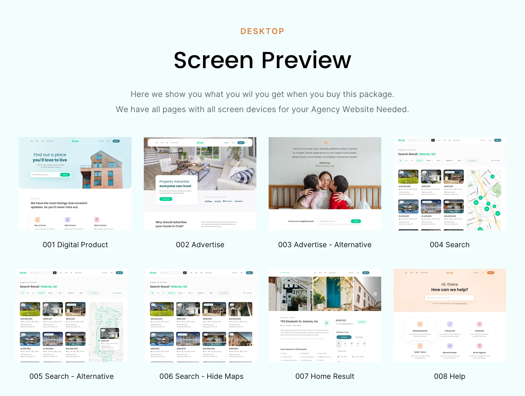 Oval: Housing Website Design 4