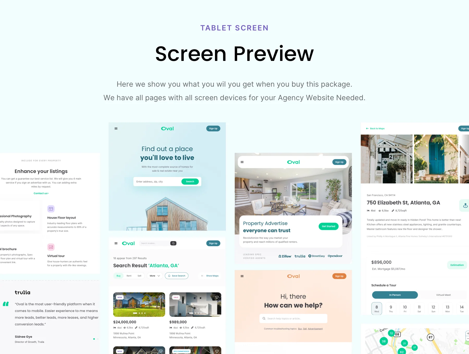 Oval: Housing Website Design 5