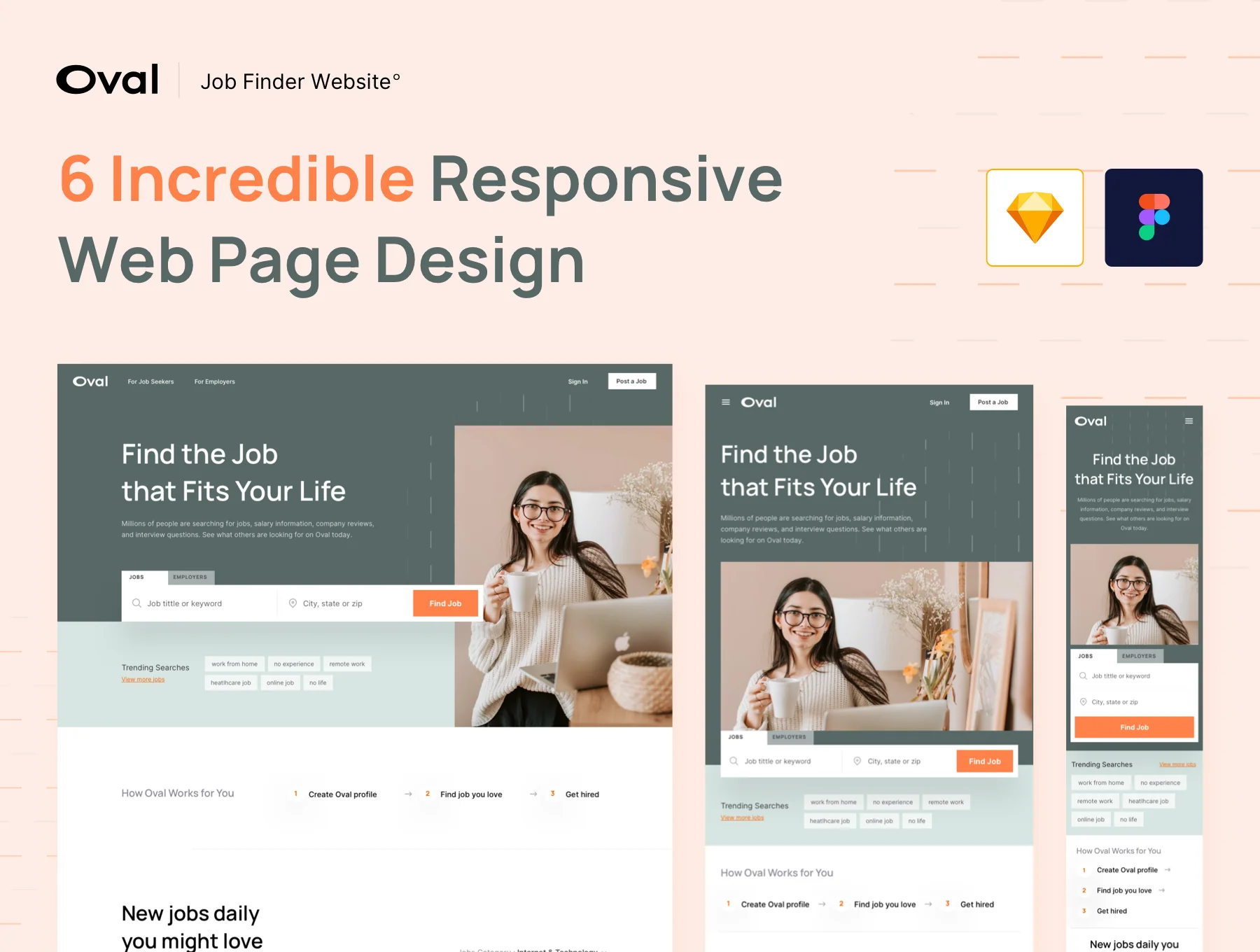 Oval - Job Finder Website Design