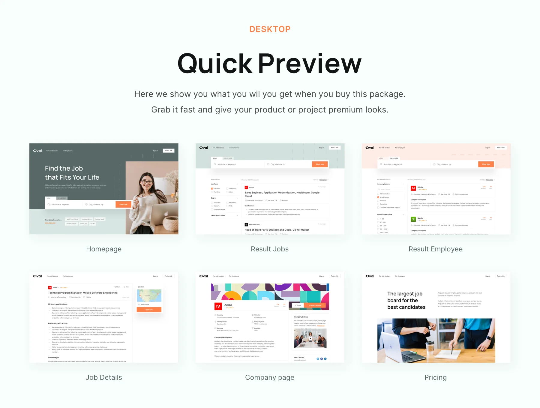Oval - Job Finder Website Design 4